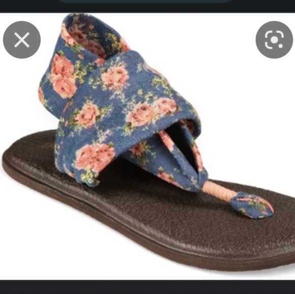 Sanuk Floral Print Yoga Sling Sandals Sz 8 - Picture 8 of 8